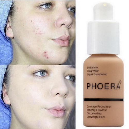 PHOERA Mineral Whitening Concealer Facial Base Cream Brighten Moisturizer Face Liquid Foundation Makeup Primer Base Maquiagem