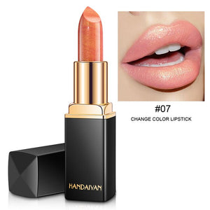 Handaiyan Waterproof Nude Glitter Lipstick Makeup Long Lasting Velve Red Mermaid Lipsticks Cosmetics Sexy Shimmer Lip Stick