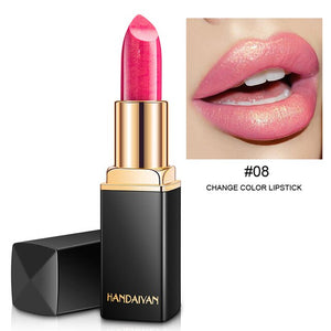 Handaiyan Waterproof Nude Glitter Lipstick Makeup Long Lasting Velve Red Mermaid Lipsticks Cosmetics Sexy Shimmer Lip Stick