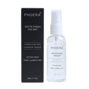 PHOERA 50ml Makeup Setting Spray Moisturizing Long Lasting Foundation Fixer Matte Finishing Setting Spray Cosmetic TSLM1